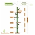thumbnail image 3 of Cat Tree Cactus Tower, 95-108 Inch Adjustable Floor to Ceiling Cat Climbing Tower, 5 Level Cat Tree with Hammock & Scratching Posts for Indoor Cats, 3 of 7