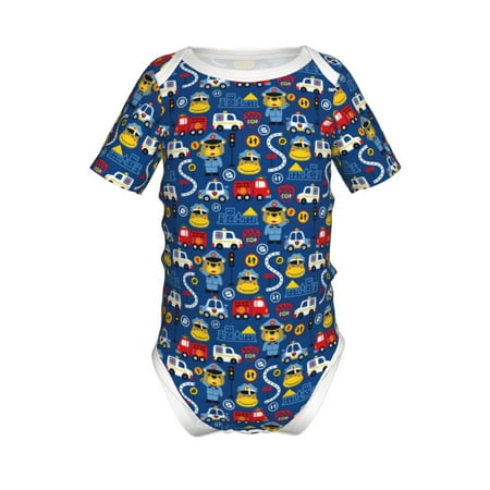 

Gaeub Animals Rescue Team Print Infant Climbing Onesie Toddler Outfit Newborn Baby Bodysuit Baby Boy Girl Clothes -6 Months
