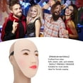 thumbnail image 4 of Latex Human Female Face, Stretchy Latex Women Face  Half Face  for Crossdressing, 4 of 7
