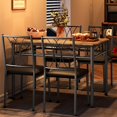 thumbnail image 1 of QinaQin Four-Person Dining Table and Chair Set Includes a Compact Kitchen Table and Four Chairs. Five-Piece Set Is Designed To Save Space and Is Suitable for Small Dining Rooms and Apartments, 1 of 7