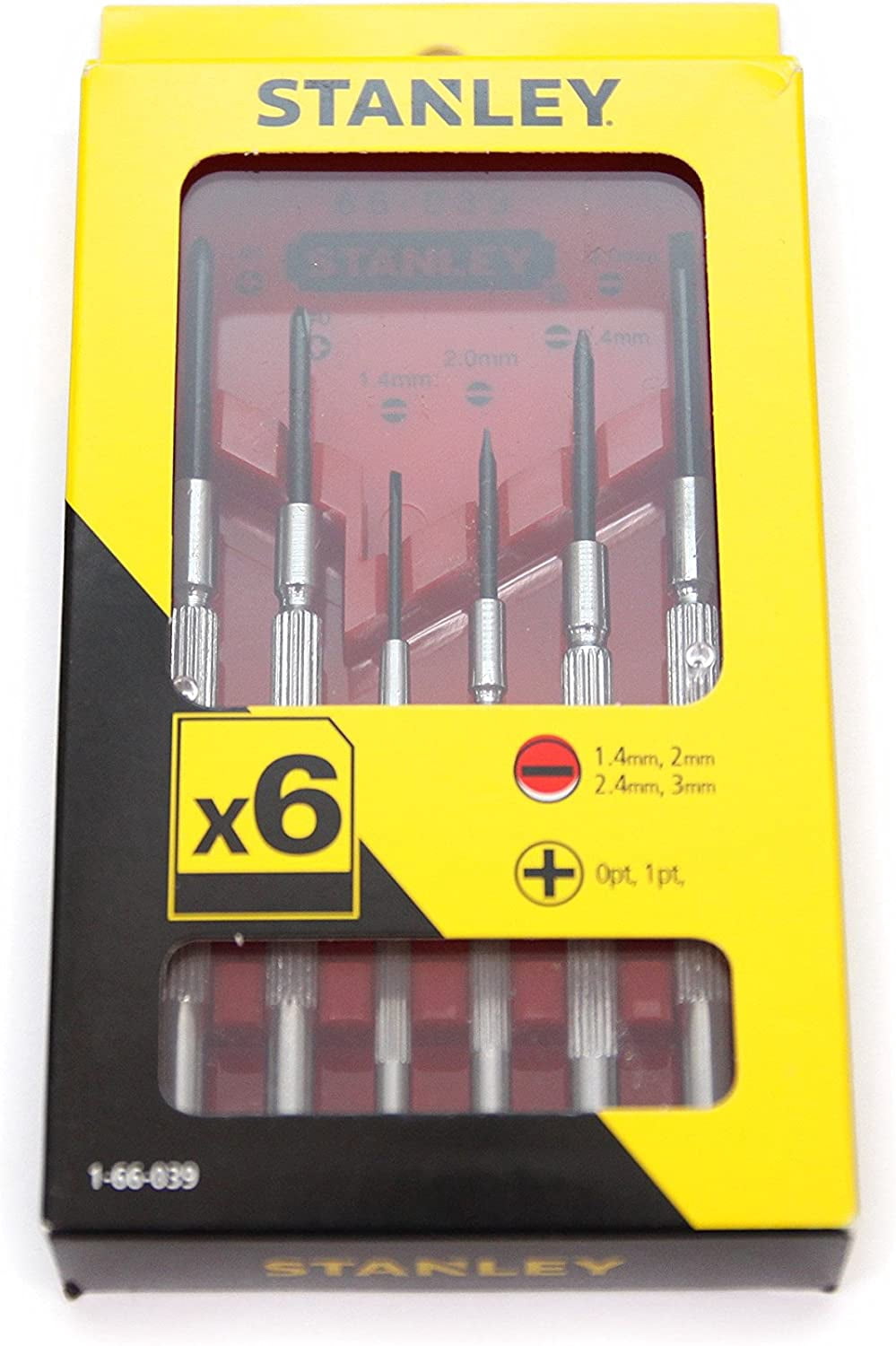 Stanley 1-66-039 Precision Screwdriver Set (6-piece), Multicolor