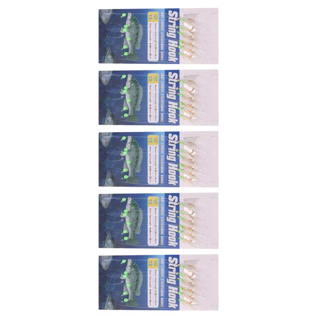Fishing Bait Rigs, Corrosion Resistant Carbon Steel Luminous Fish Bait Rigs Luminous Bead For Saltwater Size 13