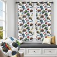 thumbnail image 2 of Monster Cartoon Truck White Pattern Blackout Curtains,Triple Weaved Fabric,Thermal Insulated,Room Darkening,Grommet Top,2 Panels,42x84in(107x213cm), 2 of 6