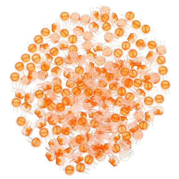 IFANLANDOR 180Pcs Clear Button Telephone Wire Connector Terminal Block for Ethernet Cable Nickel-Plated Copper Plastic