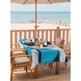 thumbnail image 2 of Outdoor Tablecloth with Umbrella Hole for Patio/Picnic/Party/Camping, Blue Geometric Waterproof Table Cloth Rectangle Table Cover Washable, Modern Abstract Lines Textured (60"x 102"), 2 of 8