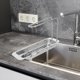thumbnail image 1 of BESTYASH Organizador De Fregadero Extensible De Acero Inoxidable Con Barra Para Toallas Para Cocina, 1 of 8