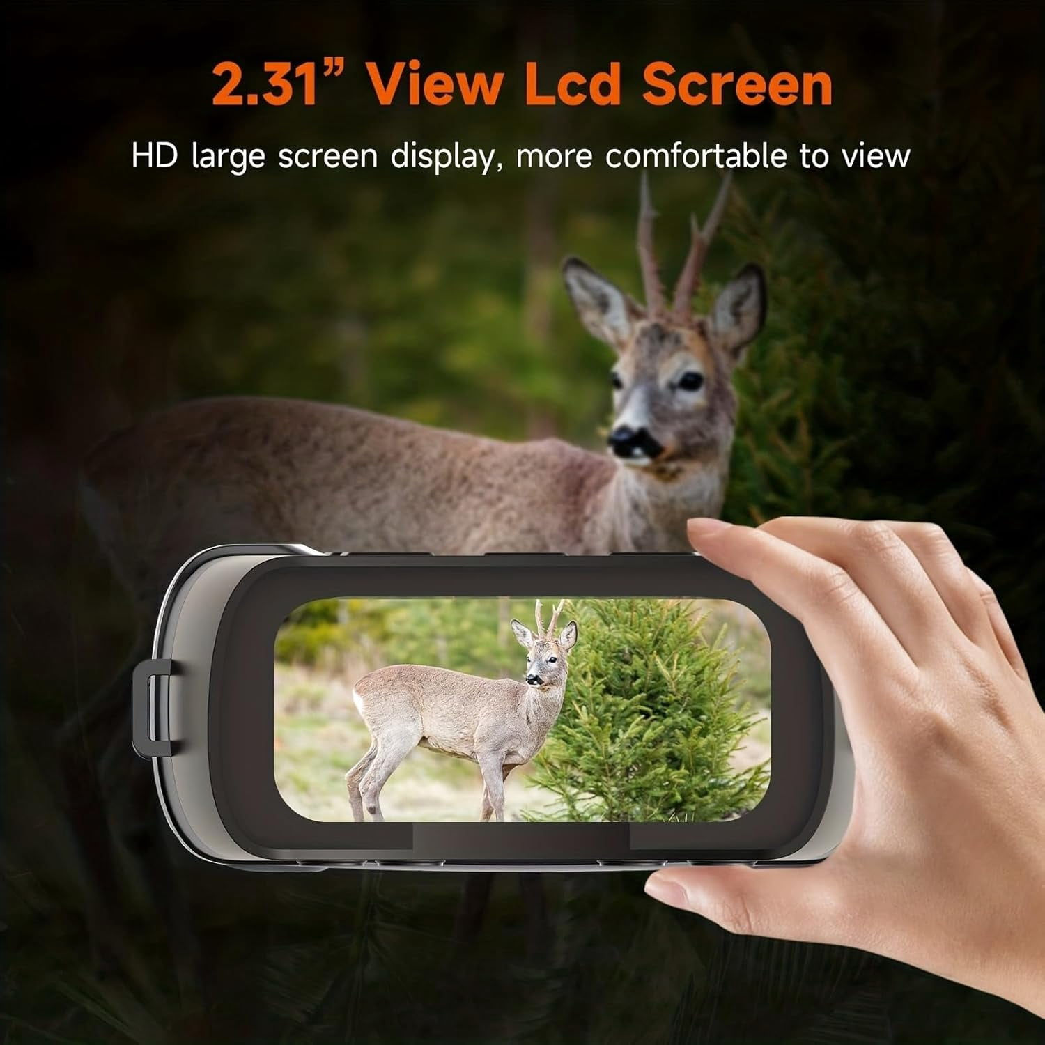 Night Vision Goggles, Infrared Binoculars with Camera for Hunting Day and Night High-Power Binoculars with 3X Digital Zoom, 984ft Range, 2.31''LCD Display with 32GB Memory Card (Battery Not Included)
