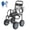 Gray, variant on Heavy Duty Garden Hose Reel Cart 4 Wheels Holds Up to 300ft 5/8" Hose Powder-Coated Steel 300FT Green