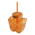 thumbnail image 3 of Vaso Prichos con Popote con Diseño de Mariposa de Vidrio Varios Modelos 1 Pieza Multicolor, 3 of 4