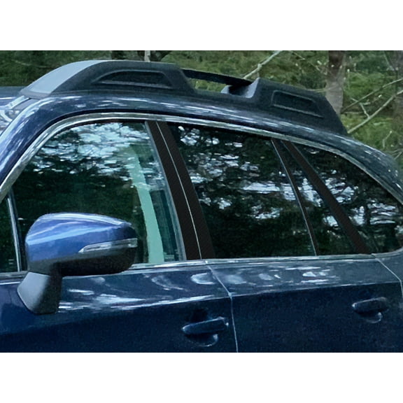 Rvinyl Pillar Post Window Trim Compatible with Subaru Outback 2015-2019 - Carbon Fiber 4D (Black)