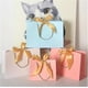 thumbnail image 4 of 10Pcs Bow Ribbon Paper Bag Multi Color Portable Clothing Handle Bag Convenient Reusable Present Wrap Bag (BlackWhite, 32 * 25 * 11cm), 4 of 5