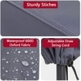 thumbnail image 6 of Patio Umbrella Cover Oxford Cloth:Outdoor Umbrella Cover with Zipper,Durable Umbrella Replacement Covers,Protective Waterproof Cover for 6.2ft to 8.2ft Parasol Umbrella (Gray-60.2*11.8in), 6 of 10
