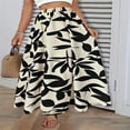 thumbnail image 4 of LYMAYTER Women Print Maxi Skirt Casual Print A-Line Long Skirt Summer Tiered High Waisted Skirts S-XL, 4 of 8