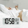 thumbnail image 3 of Reloj de pared cuadrado Yashi digital gigante 13.8 pulgadas Pantalla LCD decoración multifuncional color negro, 3 of 5