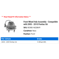 thumbnail image 2 of Front Wheel Hub Assembly - Compatible with 2005 - 2010 Pontiac G6 2006 2007 2008 2009, 2 of 2