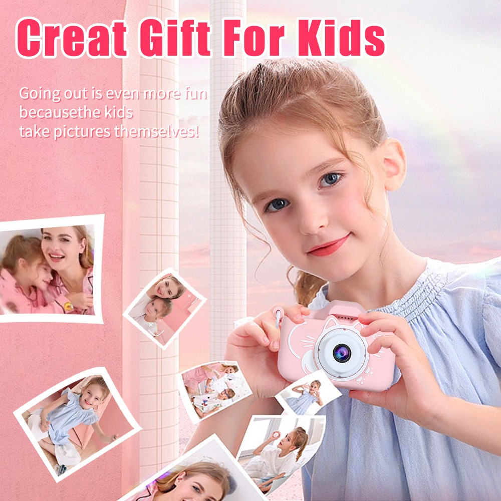 Nikicoss Kids Selfie Digital Camera, 20MP, Pink photo 7