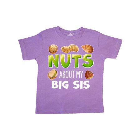

Inktastic Nuts About My Big Sis Peanut Almond Pistachio Gift Toddler Boy or Toddler Girl T-Shirt