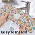 thumbnail image 6 of Pofeuu Skull and Flowers Print Splash Guard for Sink Faucet Sink Gadgets-Splash Guard Behind Faucet Drip Catcher for Kitchen, Bathroom,Sink Mat, 6 of 7