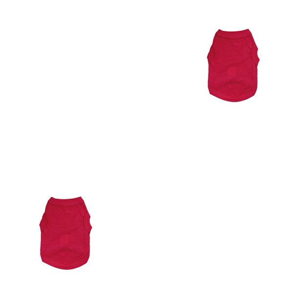 sweethay Ropa para cachorros Algodón flexible Lindo Pequeño Primavera y verano Chaleco para perros Ropa Cachorros Sudadera Camisa para Rosa roja S 2Conjunto