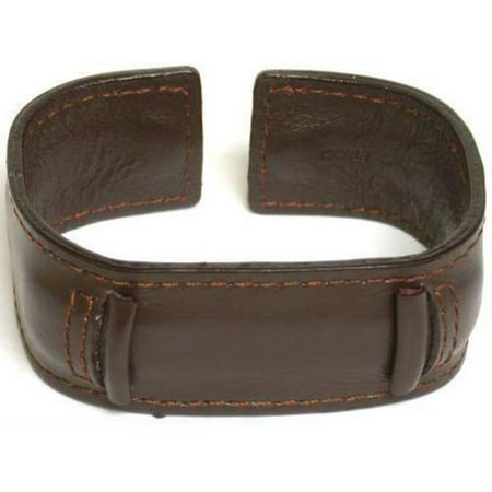 Leather Cuff Band - Brown Leather Wide Cuff Watch Band
