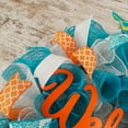 thumbnail image 3 of Everyday Welcome Wreath - Spring Door Wreath - Summer Mesh Wreath - Orange Turquoise White Teal : P9, 3 of 5