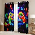 thumbnail image 2 of Homewish Cartoon Game Console Black Out Curtains for Kids, Neon Mystic Galaxy Curtains Pack of 2 (42x63 Each), Chic Gamepad Gamer Bedroom Curtains, Living Room Curtains Decor, 2 of 5