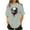 Green-shirts, variant on Inverlee Womens Short Sleeve Plus Size Tees Summer Trendy Gothic Floral Print Tops Casual Loose Fit Pullover Tshirts
