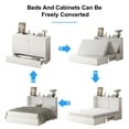 thumbnail image 4 of Puremind Lit Escamotable Format Grand avec Matelas, Lit Armoire avec Station de Recharge Intégrée et Tiroir de Rangement pour Chambre/maison/bureau, Blanc, 4 of 6