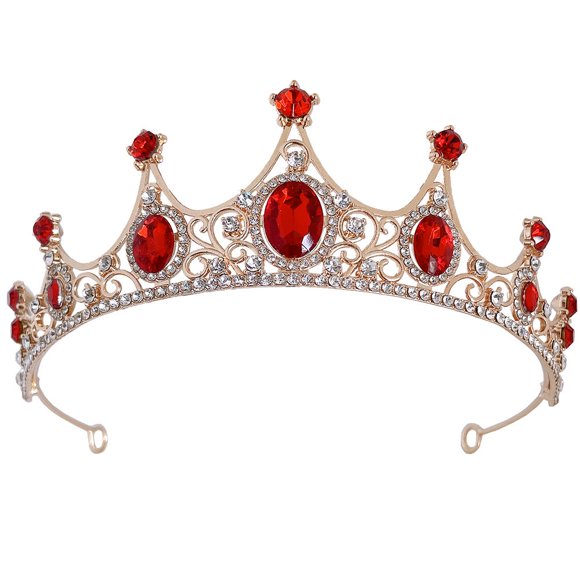 WASHWEPE krone basteln kindergeburtstag Bridal Tiara Rhinestone Crown Hair Accessory for Girls Birthday 1Pcs