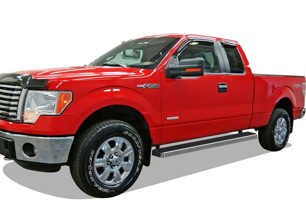APS Running Boards 6 inches Compatible with Ford F150 2009-2014 Super Cab (Nerf Bars Side Steps Side Bars)
