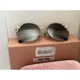 thumbnail image 3 of Miu Miu SMU52T Round Black Sunglasses NIB 60MM $550 #39, 3 of 6