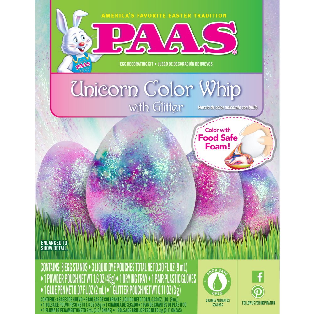 PAAS PAAS Unicorn Color Whip with Glitter Egg Decorating Kit