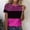 Hot Pink, variant on Graphic Tees for Women T-Shirts Casual Striped Top for Summer with Round Neck and Short Sleeves for Everyday Wear Pink M