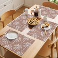 thumbnail image 5 of Brown Palm Tree Placemats Set of 8 Summer Botanical Tropical Tree Place Mats Indoor Wipeable Table Mats Washable Cloth Dining Table Placemats for Kitchen Holiday Party Home Decor 13x19 Inch, 5 of 9