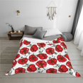 thumbnail image 6 of KLL Hand Drawn Tomatoes Print Fleece Throw Blanket, Horizontal Fleece Bedding Cute Soft Blankets Comfy Fleece Flannel Plush Home Decor for Couch & Bed -80"x60", 6 of 9