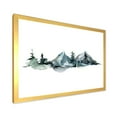 thumbnail image 2 of Designart 'Minimalistic Fir Forest and Winter Mountains III' Modern Framed Art Print, 2 of 4