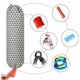 thumbnail image 3 of 2 piezas (gris) Soporte para bolsas de plástico Dispensador de bolsas de comestibles Bolsa de almacenamiento colgante Organizador de bolsas de basura para suministros de viaje de cocina equipado con 1 gancho ER, 3 of 5