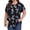Blue White Floral, variant on Plus Size Womens Floral Tunic Tops Casual Crewneck Short Sleeve Blouses for Summer