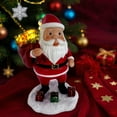 thumbnail image 3 of Dserfhy Lighted Santa Claus Figurines Resin Santa Sculpture with Gift Bag on Back Solar Powered Light Up Christmas Statue for Indoor Outdoor Holiday Decor, 3 of 7