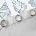 thumbnail image 4 of Manfei Sketch Conch Bowtie Blackout Curtains,Scallop Nautical Window Curtains Pack of 2 (38x45 Each), 4 of 6