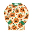 thumbnail image 6 of Toddler Girls Boys Halloween Pumpkin Pajamas Cotton Pjs for Boy Jammies Little Kids Sleepwear Clothes Sets, 6 of 8