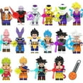 thumbnail image 1 of 17 Piezas Figuras de Anime Clásico de Personajes de Dragón, Bloques de Construcción de Goku y Vegeta con Marcador, Decoración para Fiestas y Regalos de Cumpleaños, 1 of 7