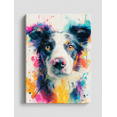 thumbnail image 1 of Border Collie Watercolor Canvas Wall Art 15.75x11.81 Inches, 1 of 8