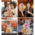thumbnail image 4 of DolliBu Super Soft Rainbow Unicorn Stuffed Animal with Pumpkin Plush Decor - Unicorn Pumpkin Plush Animal for Fall, Halloween and Thanksgiving, Pumpkin Plush Toy for Baby, Kids, Adults - 9 Inches, 4 of 6