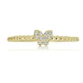 thumbnail image 2 of AVORA 10K Yellow Gold Simulated Diamond CZ Butterfly with Beaded Band Fashion Ring  - Size 8, 2 of 6