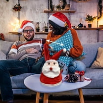 Musical Christmas Santa Hat with Dancing Motion and LED Light Effects Battery Operated Singing Santa Hat with Multiple Holiday Songs Fun Christmas Party Supplies for Adults and Kids