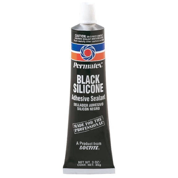 Permatex Black Silicone Adhesive Sealant Automotive Adhesives, 3 oz Tube