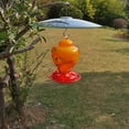 thumbnail image 3 of 13" Glass Rain Cover for Bird Feeder Outdoors - Baffle on Shepherd Pole/Post or S Hook Hanging - Large Weather Guard Protective Dome - Clear (Dia. 33CM), 3 of 9