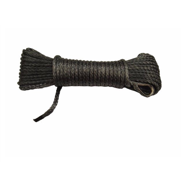Grey 5MM*15M ATV Winch Line,3/16"*50ft Synthetic Rope,Boat Winch Cable,Off Road Rope 4500lbs,Plasma Winch Cable ,Easy to Use