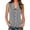 Black, variant on Linen Vest Women Striped Shirt Casual Loose V Neck Button Down Peter Pan Collar Cute Sleeveless Blouses